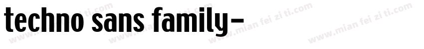 techno sans family字体转换